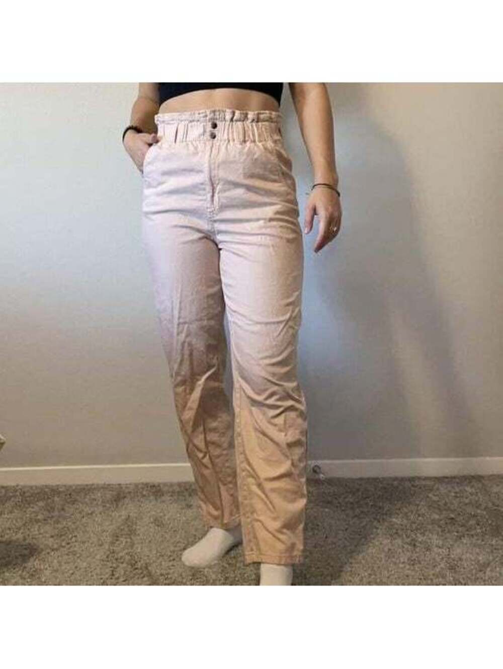 H&M Pink High-Waisted Pants | Women’s Size 10